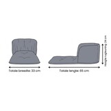 Kussen voor op de slee - comfortabel & waterdicht - grijs