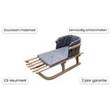 Kussen voor op de slee - comfortabel & waterdicht - grijs