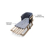 Kussen voor op de slee - comfortabel & waterdicht - grijs