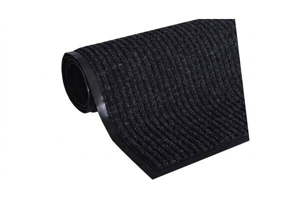 Zwarte deurmat 80x120 cm - Antislip & Absorberend Rubber