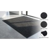 Zwarte deurmat 80x120 cm - Antislip & Absorberend Rubber