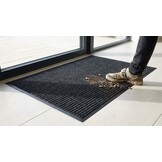 Zwarte deurmat 80x120 cm - Antislip & Absorberend Rubber