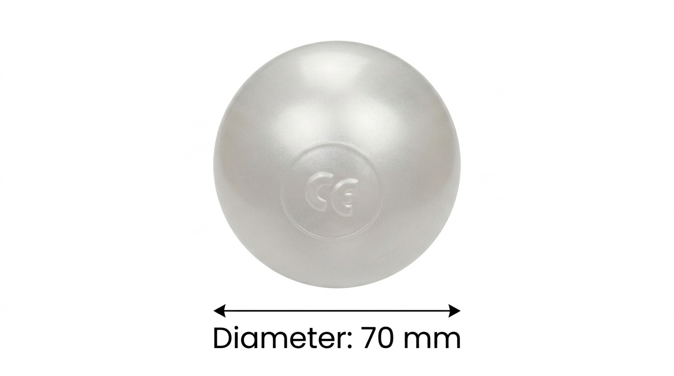 Ballenbak ballen parelmoer (70mm) 300 stuks