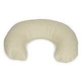 Voedingskussen 100% katoen - 80 cm - crème met crème ruitjespatroon