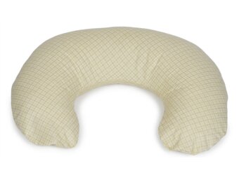 Voedingskussen 100% katoen - 80 cm - crème met crème ruitjespatroon