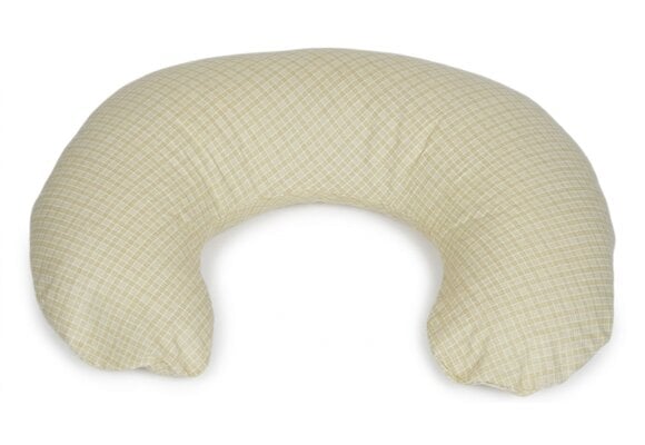 Voedingskussen 100% katoen - 80 cm - crème met crème ruitjespatroon