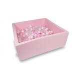 Ballenbak - 600 ballen - 110 x 110 cm - ballenbad - vierkant roze