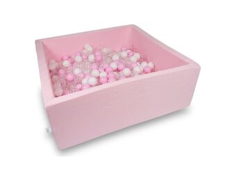 Ballenbak - 600 ballen - 110 x 110 cm - ballenbad - vierkant roze