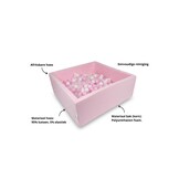 Ballenbak - 600 ballen - 110 x 110 cm - ballenbad - vierkant roze
