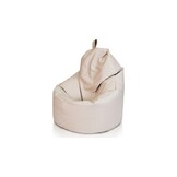 Poef kunstleer beige 70x70x30 cm - Zitzak fauteuil met EPS-kralen
