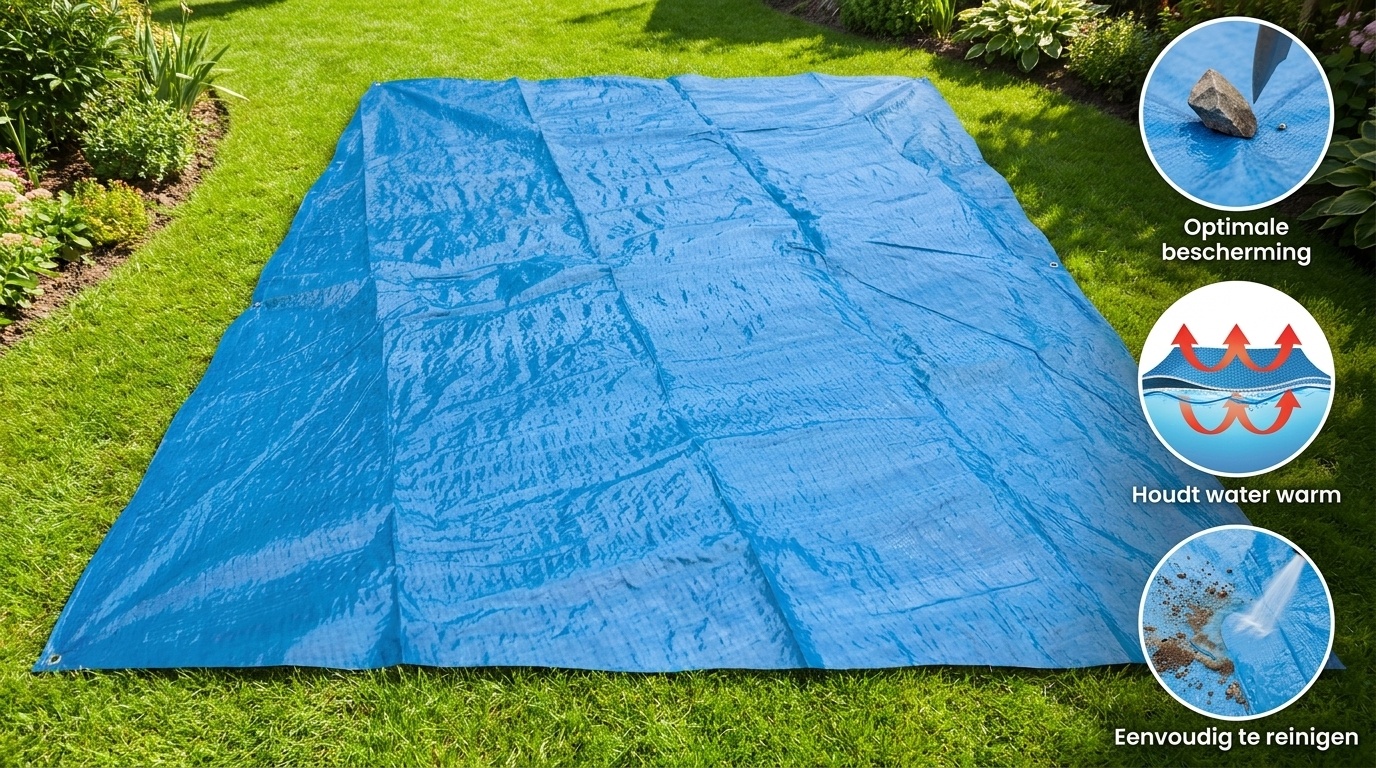 Grondzeil voor opblaas of opzetzwembad - 335x335 cm
