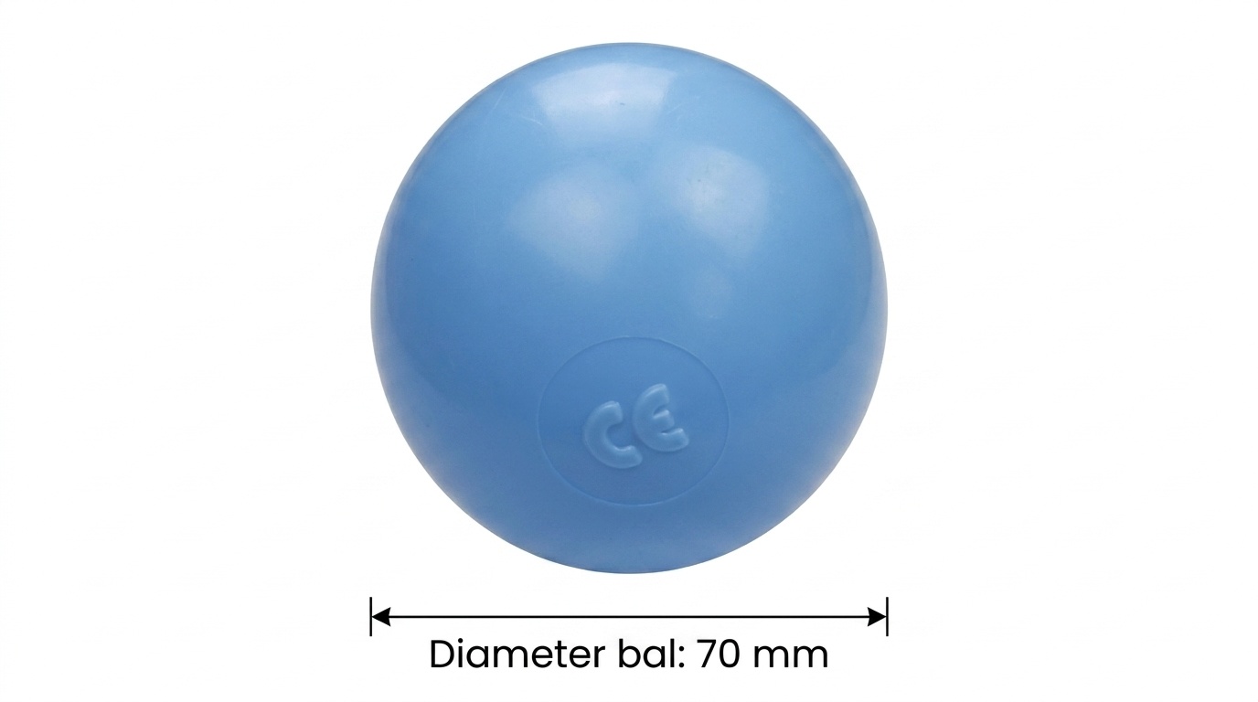 Ballenbak ballen baby blauw (70mm) 300 stuks