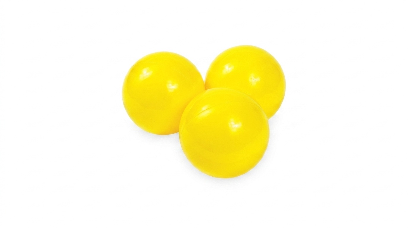Ballenbak ballen geel (70mm) 1000 stuks