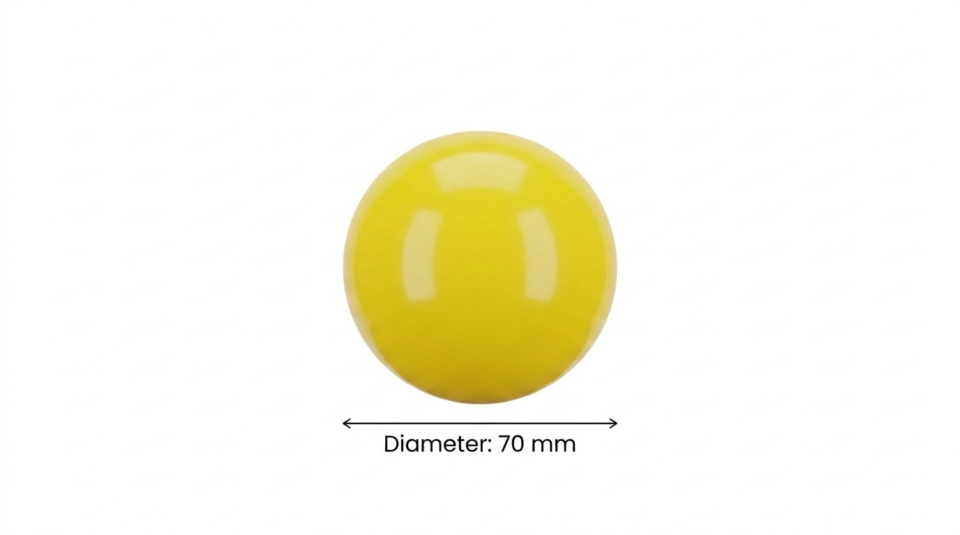 Ballenbak ballen geel (70mm) 1000 stuks