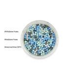 Ballenbak marmer met 600 mint, parelmoer, lichtblauw, grijze ballen - 130 x 30 cm - rond