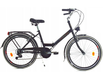 Vouwfiets 24 inch - 6 versnellingen - zwart