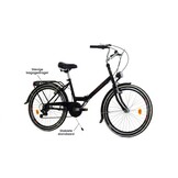 Vouwfiets 24 inch - 6 versnellingen - zwart
