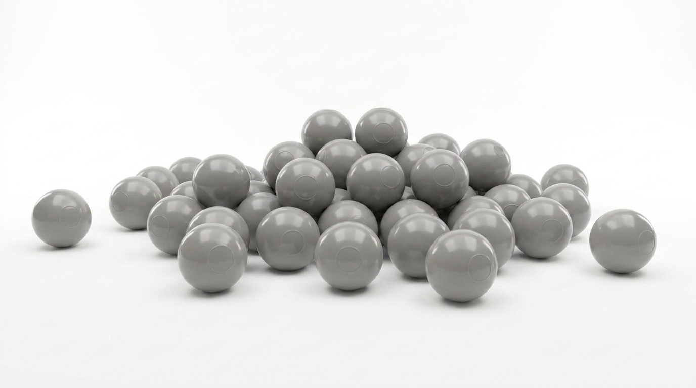 Ballenbak ballen grijs (70mm) 100 stuks