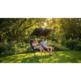 2-zits tuin schommelbank - dubbele schommelstoel - 140x110x153 cm