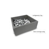 Ballenbak - 600 ballen - 110 x 110 cm - ballenbad - vierkant donker grijs