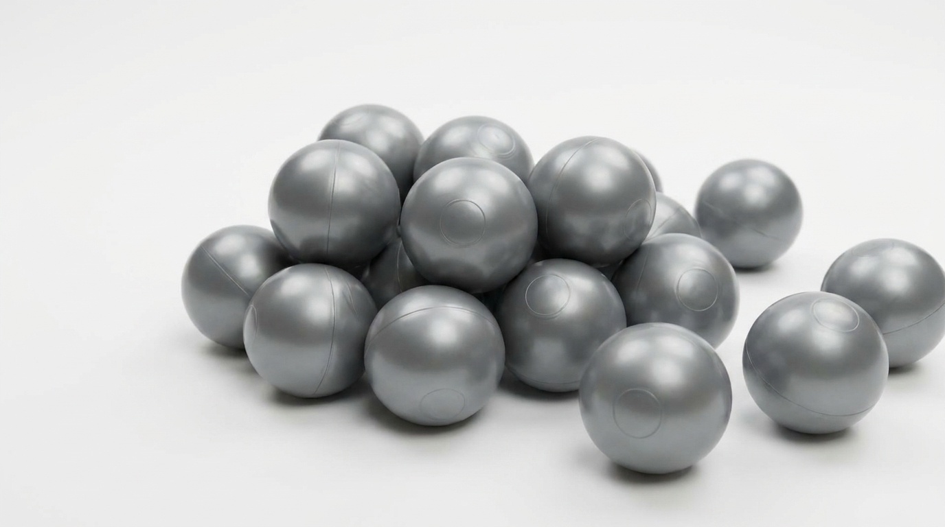 Ballenbak ballen zilver (70mm) 100 stuks