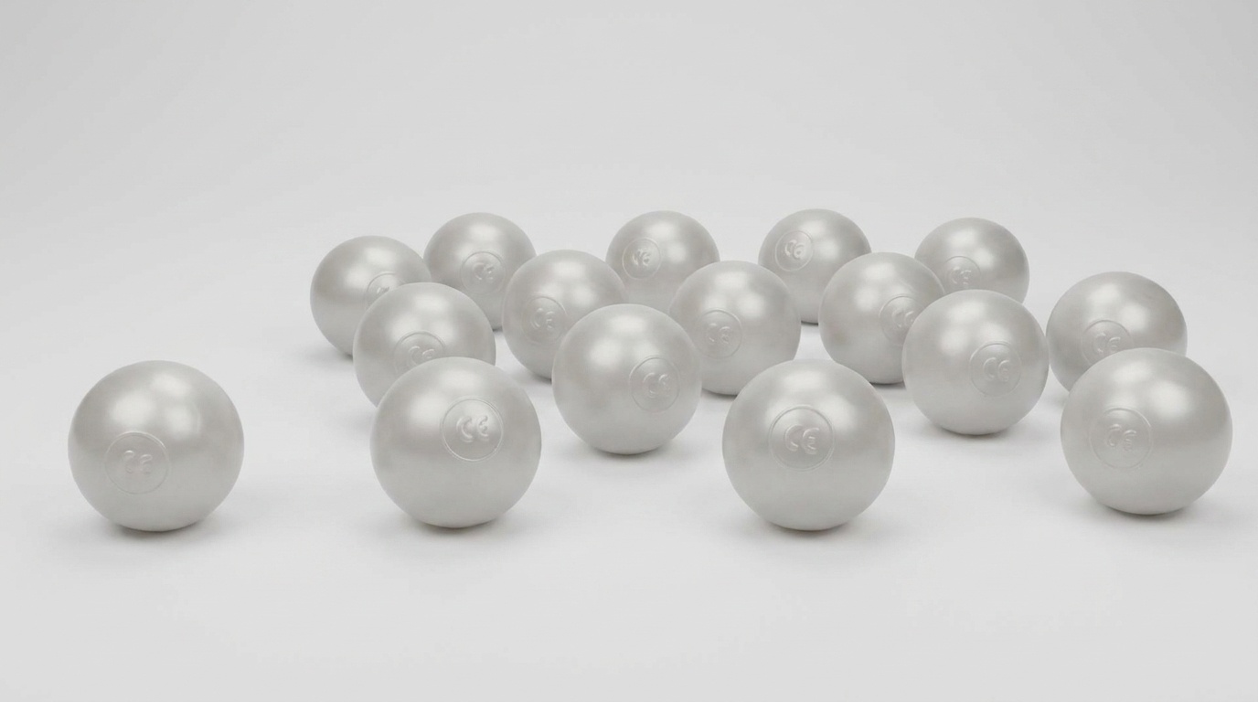 Ballenbak ballen parelmoer (70mm) 100 stuks