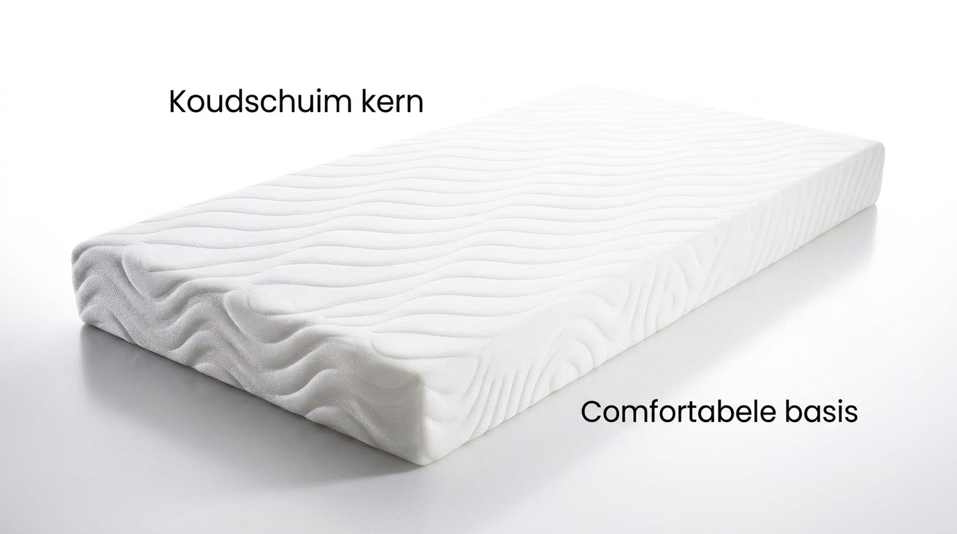 Koudschuim matras 80x160 | Kindermatras | 7 cm dik | Wit