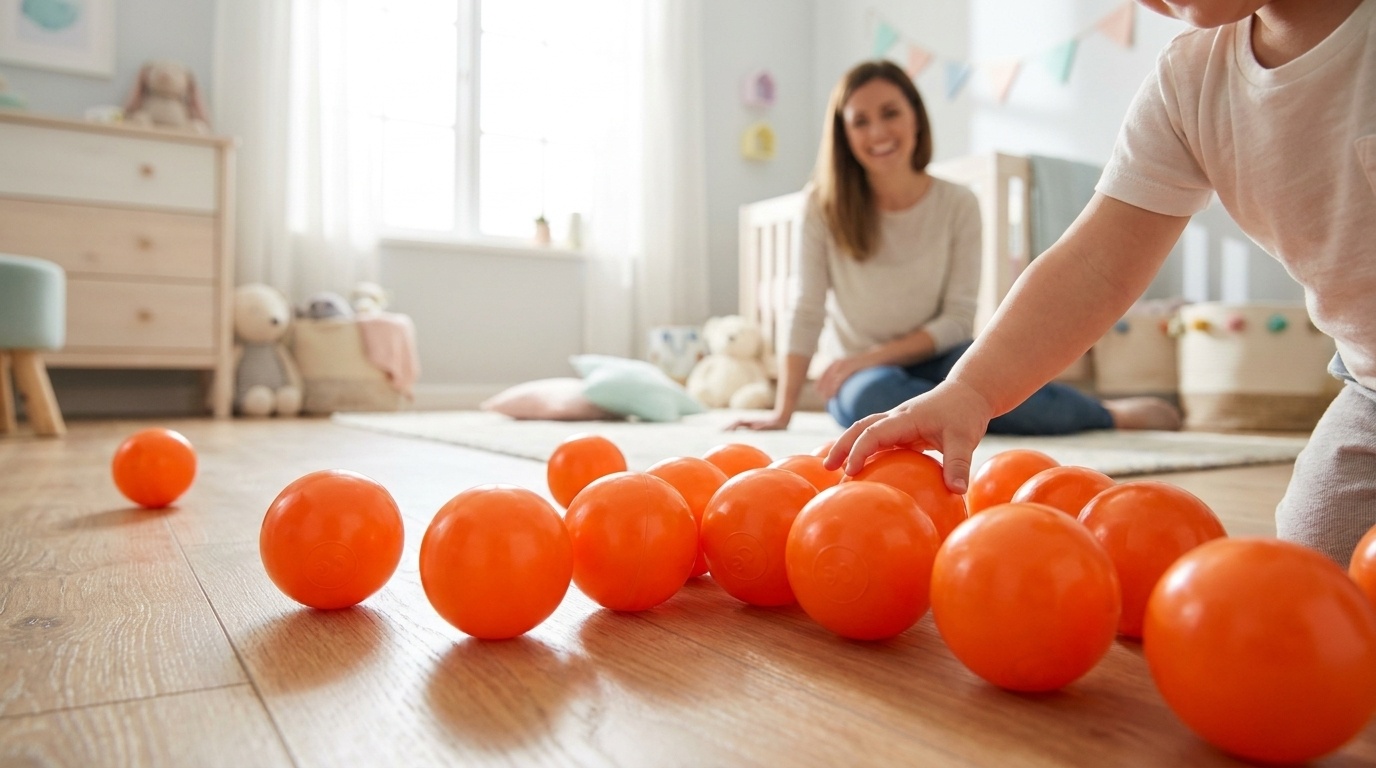 Ballenbak ballen oranje (70mm) 100 stuks