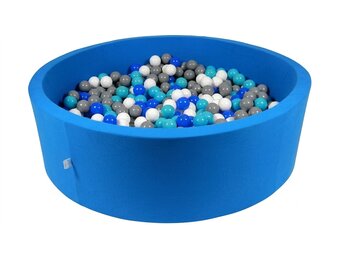 Ballenbak XXL - 700 ballen - 130 x 40 cm - ballenbad - rond blauw