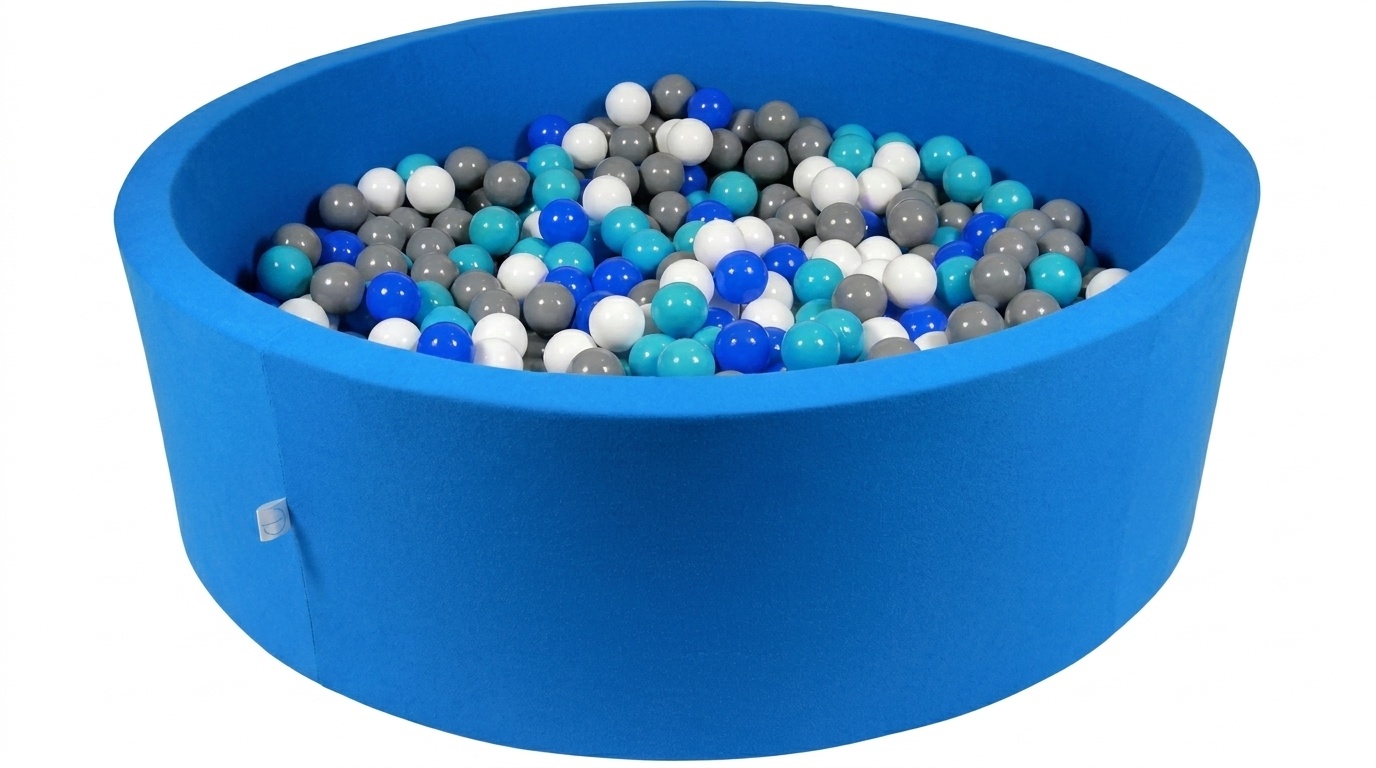 Ballenbak XXL - 700 ballen - 130 x 40 cm - ballenbad - rond blauw