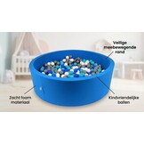 Ballenbak XXL - 700 ballen - 130 x 40 cm - ballenbad - rond blauw