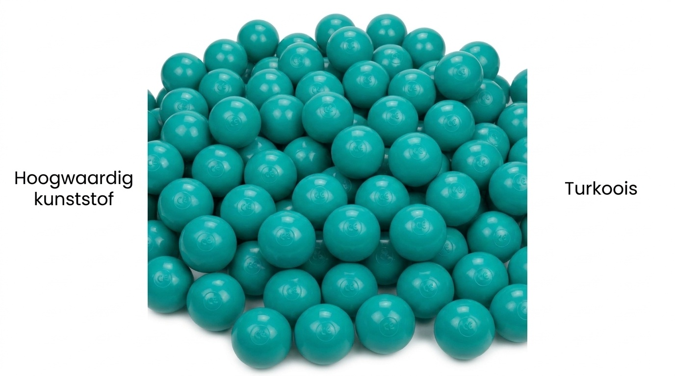 Ballenbak ballen turqoise (70mm) 500 stuks