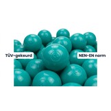 Ballenbak ballen turqoise (70mm) 500 stuks