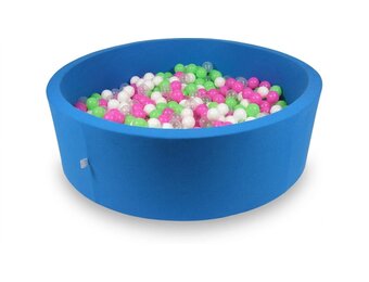 Ballenbak XXL - 700 ballen - 130 x 40 cm - ballenbad - rond blauw