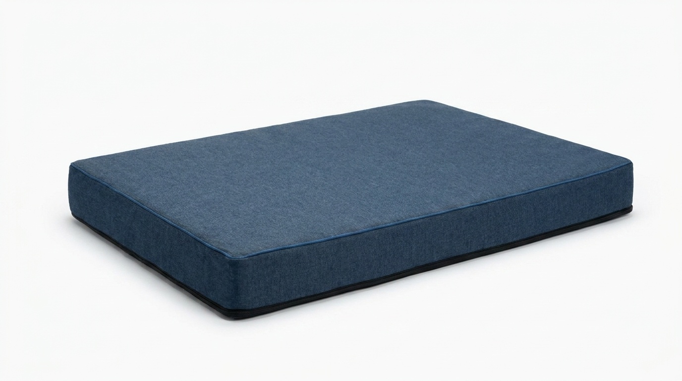 Hondenkussen - maat L - 60x80x8cm - wasbaar - marineblauw