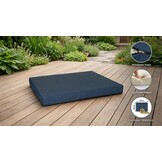 Hondenkussen - maat L - 60x80x8cm - wasbaar - marineblauw