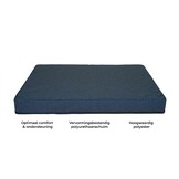 Hondenkussen - maat L - 60x80x8cm - wasbaar - marineblauw