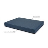 Hondenkussen - maat L - 60x80x8cm - wasbaar - marineblauw