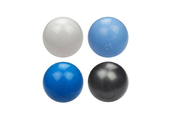 Ballenbak ballen 300 stuks 7cm, wit, lichtblauw, grijs, blauw