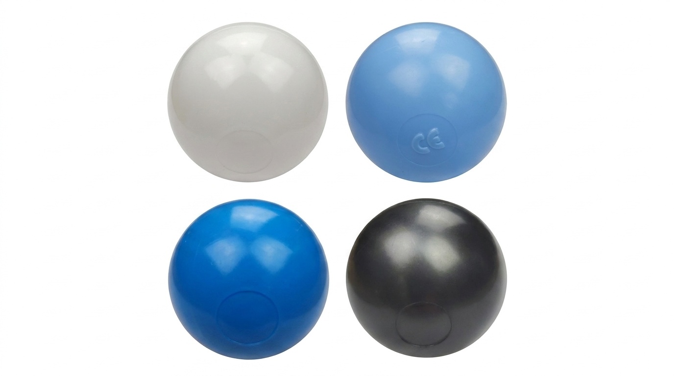 Ballenbak ballen 300 stuks 7cm, wit, lichtblauw, grijs, blauw
