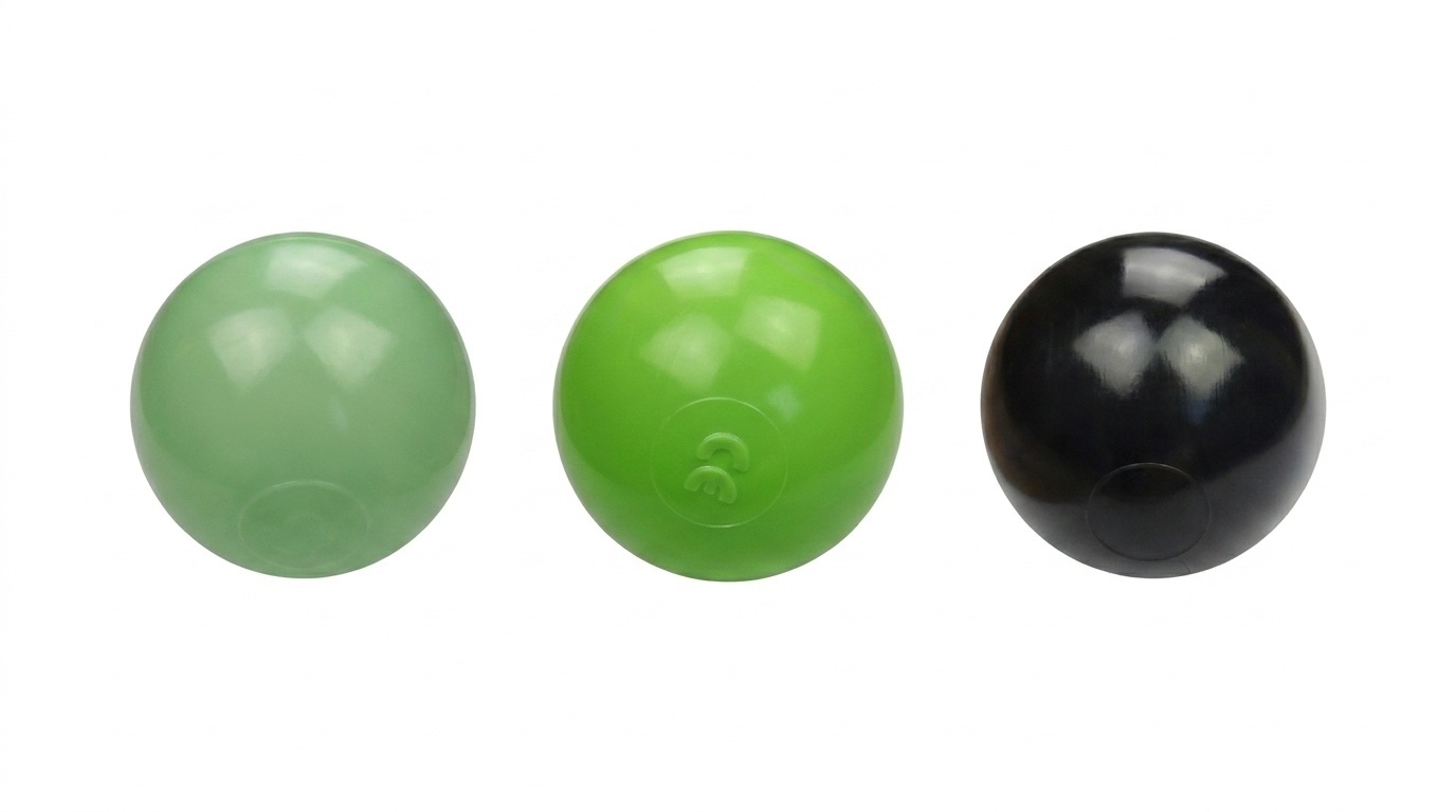 Ballenbak ballen 500 stuks 7cm, lichtgroen, groen, zwart