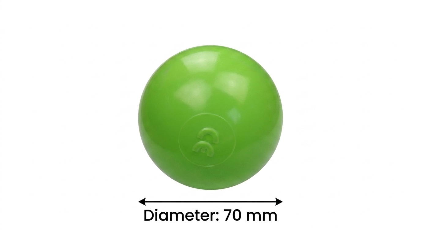 Ballenbak ballen 500 stuks 7cm, lichtgroen, groen, zwart