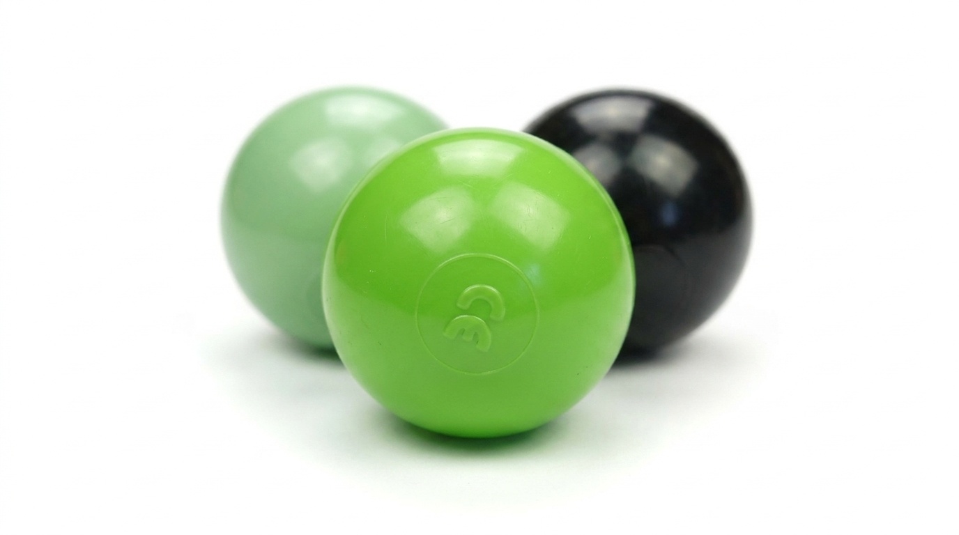 Ballenbak ballen 500 stuks 7cm, lichtgroen, groen, zwart