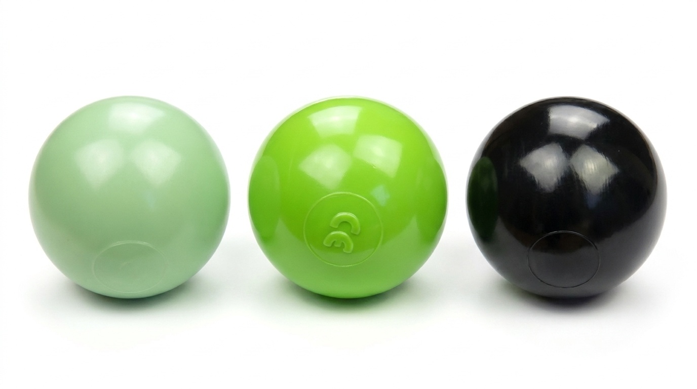 Ballenbak ballen 500 stuks 7cm, lichtgroen, groen, zwart