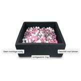 Ballenbak - 600 ballen - 110 x 110 cm - ballenbad - vierkant zwart