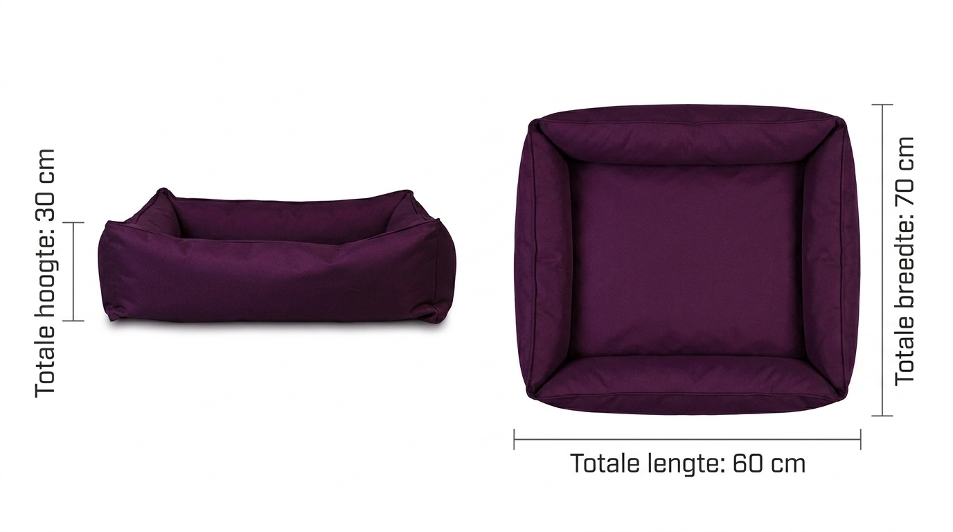Hondenmand - hondenbed - 60x70cm - paars