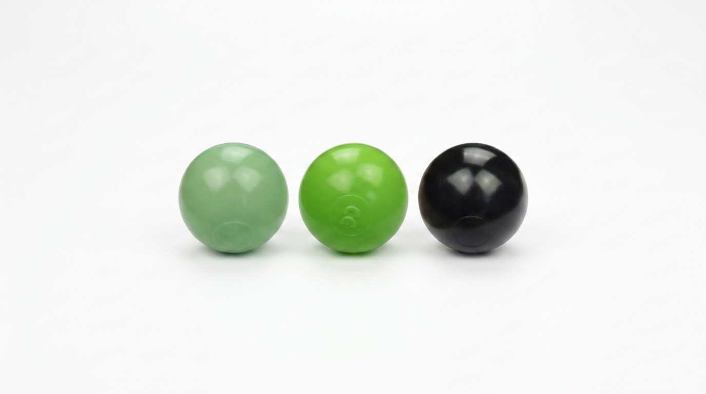 Ballenbak ballen 300 stuks 7cm, lichtgroen, groen, zwart