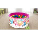 Ballenbak - stevige ballenbad -90 x 40 cm - 200 ballen Ø 7 cm - geel, blauw, rood en groen