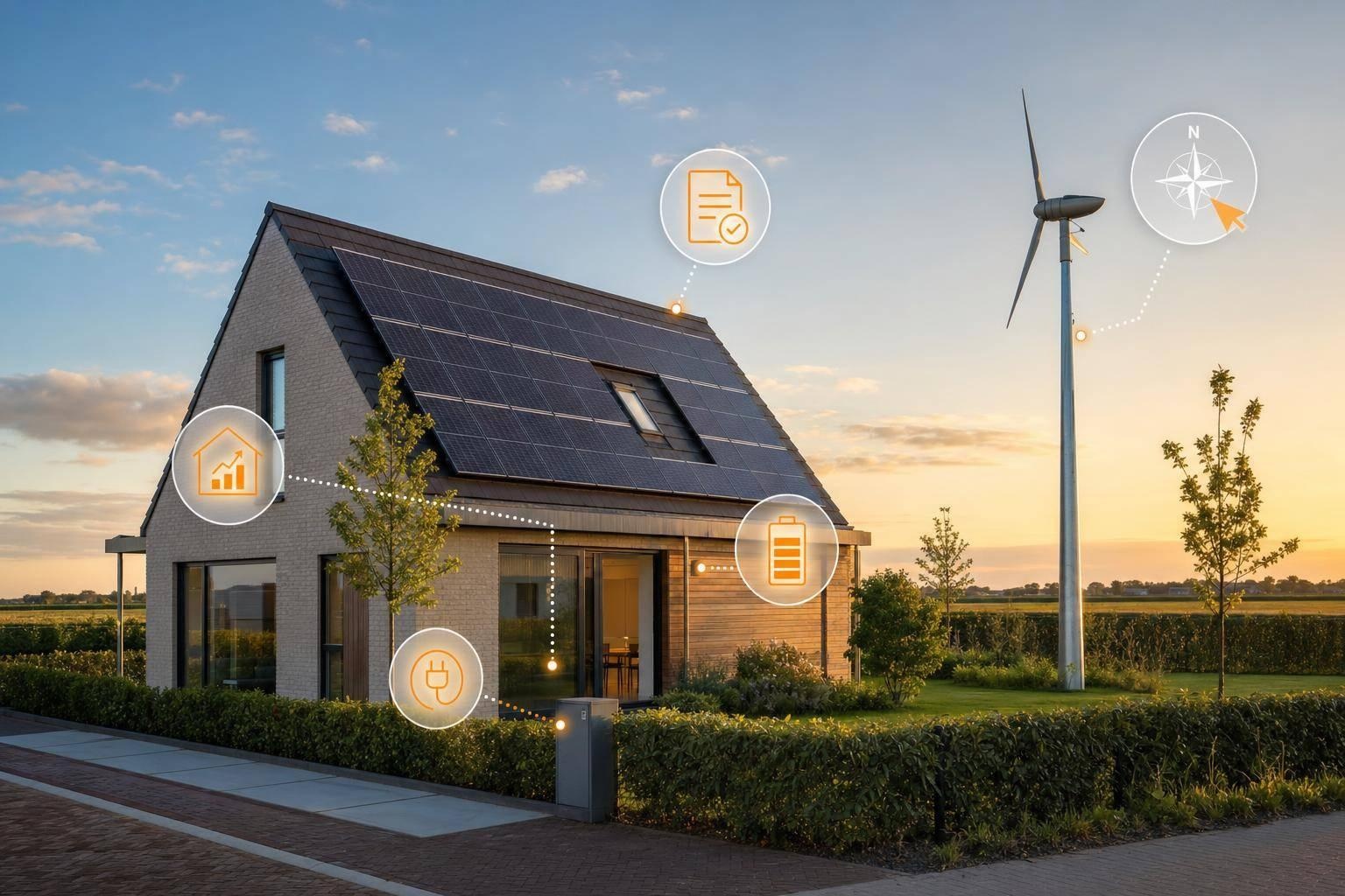 Kleine windturbines en zonnepanelen combineren