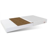 Kindermatras kokos 90x160cm, schuim & latex, wit